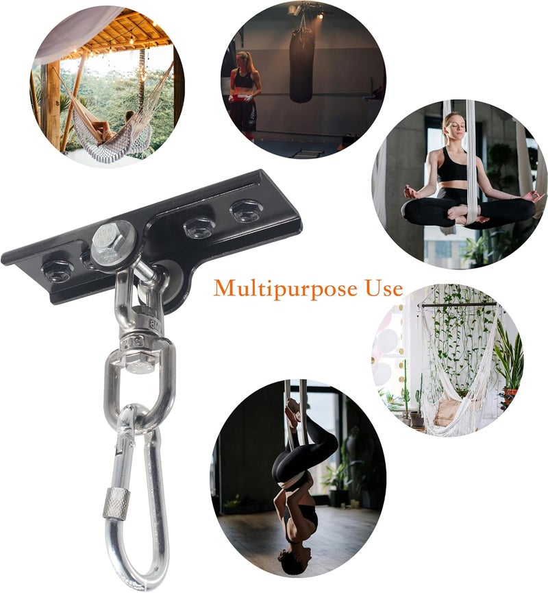 Firofend Upgraded 360° Swivel Heavy Bag Mount for Punching Bag Hanger. Box Bags Hanger for Yoga, Gym, Swing Chairs, and Hammocks Heavy Bags Mount. Punching Bag Hanger, Box Bag Hanger. - Image 5